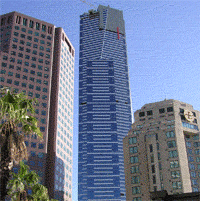 Небоскребы на Southbank. Слева здание IBM, в центре самое высокое здание Мельбурна (жилое здание), по моим примерным подсчетам более 60 этажей